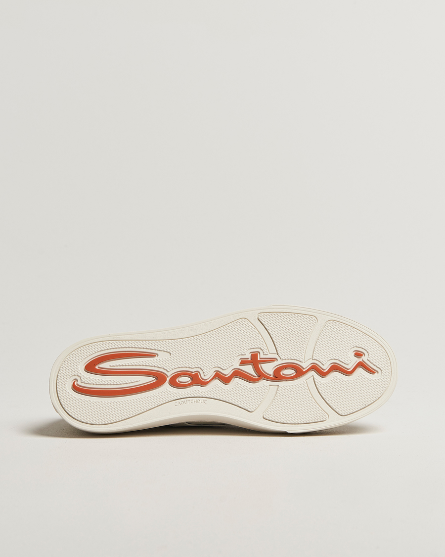 Uomini | Sneakers | Santoni | Double Buckle Sneakers White Grain