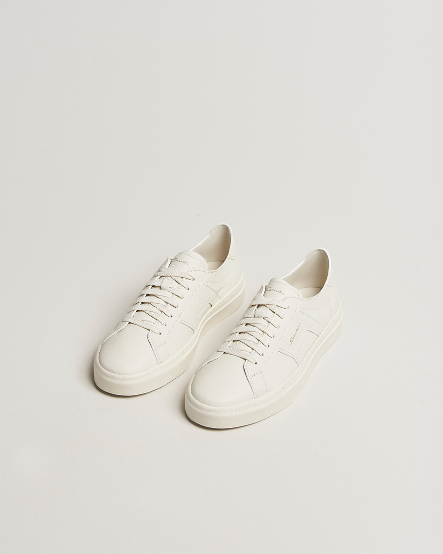 Uomini | Sneakers | Santoni | Double Buckle Sneakers White Grain