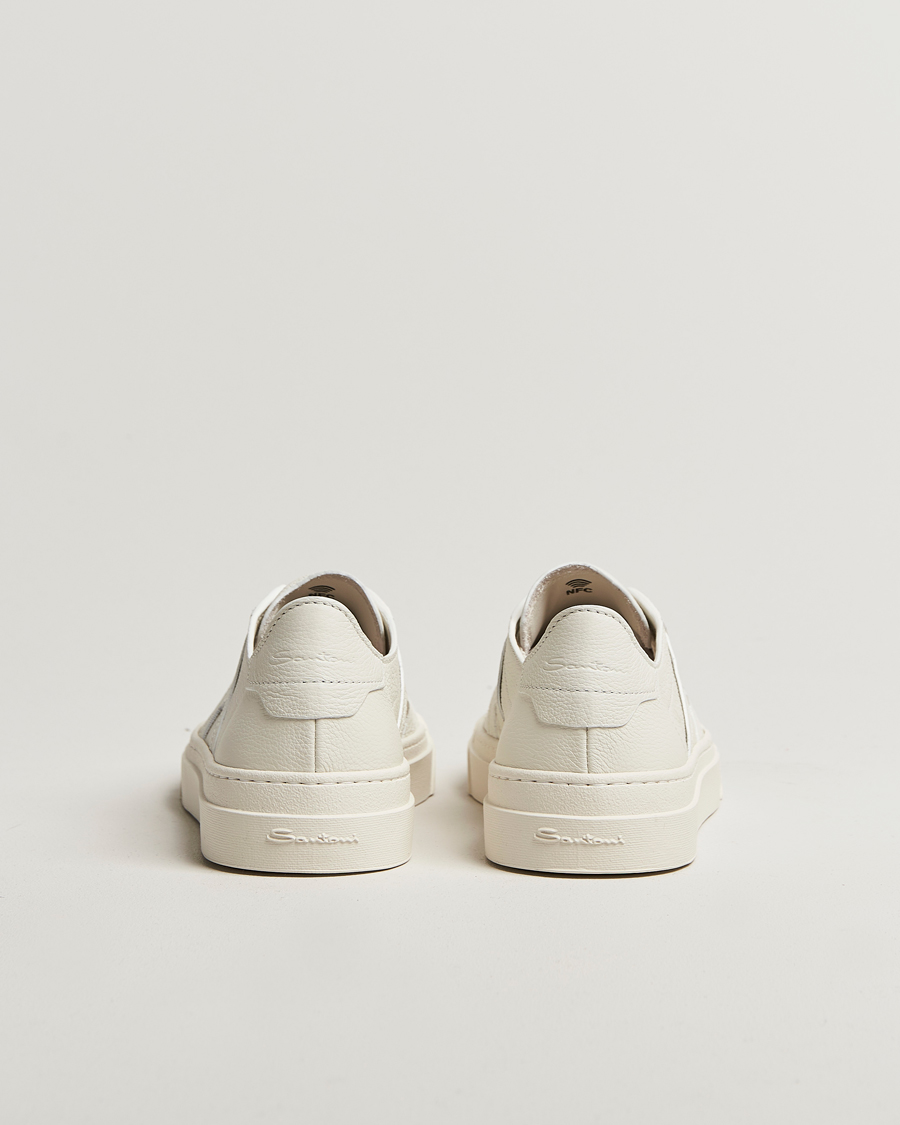 Uomini | Sneakers | Santoni | Double Buckle Sneakers White Grain
