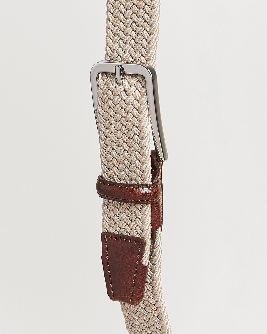 Uomini | Cinture | BOSS BLACK | Clorio Elastic Woven Belt Light Beige