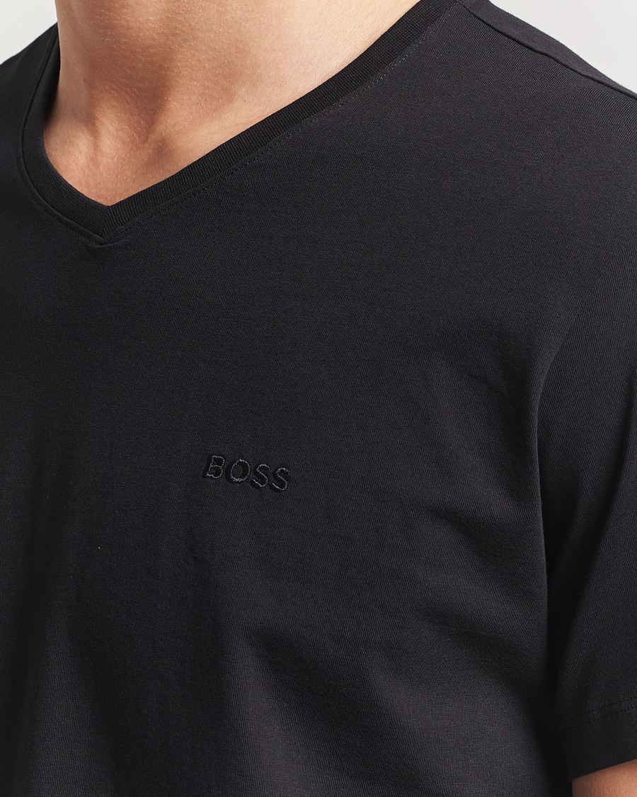 Uomini | T-shirt | BOSS BLACK | 2-Pack Relaxed Fit V-Neck T-Shirt Black