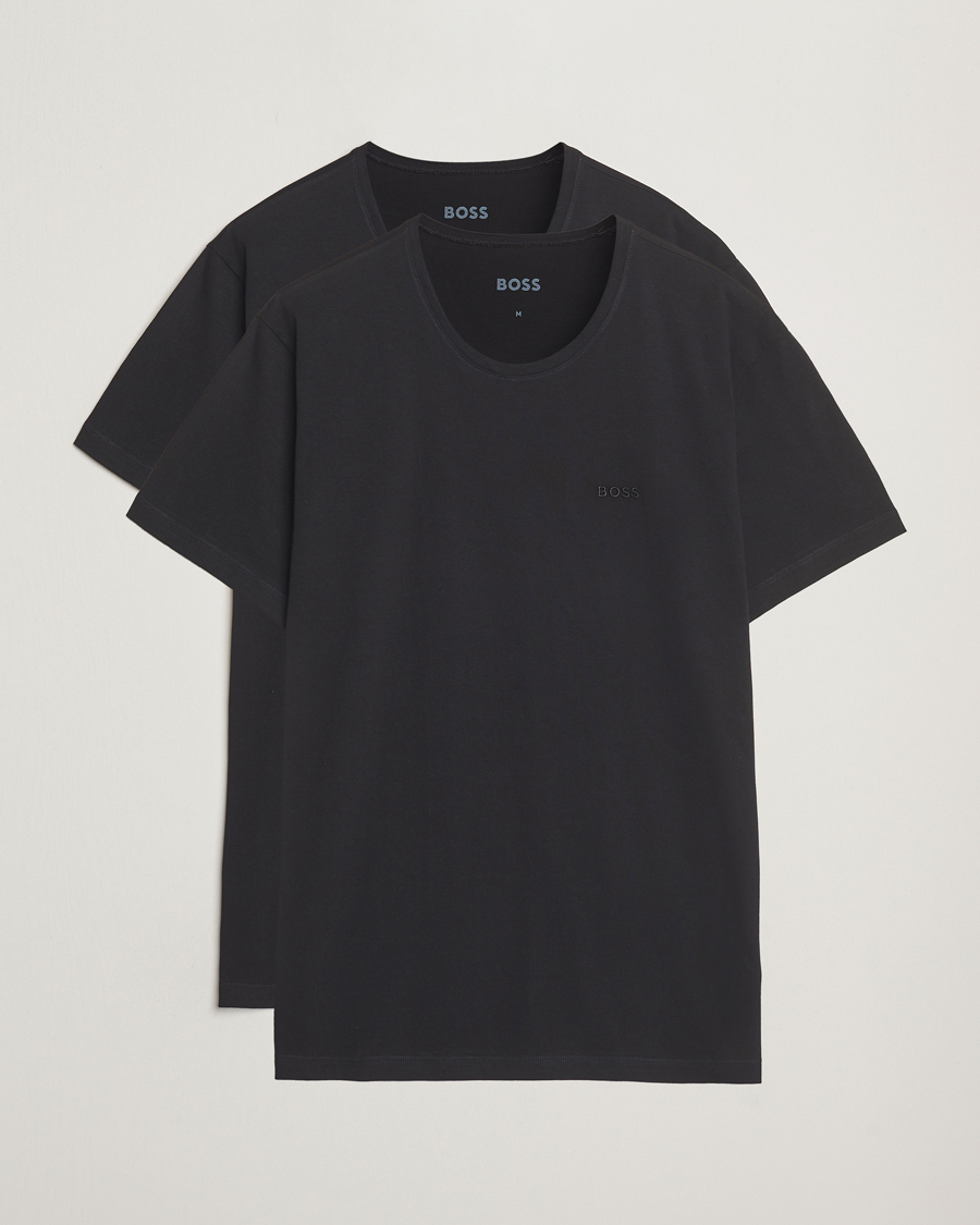 Uomini | T-shirt | BOSS BLACK | 2-Pack Relaxed Fit Crew Neck T-Shirt Black