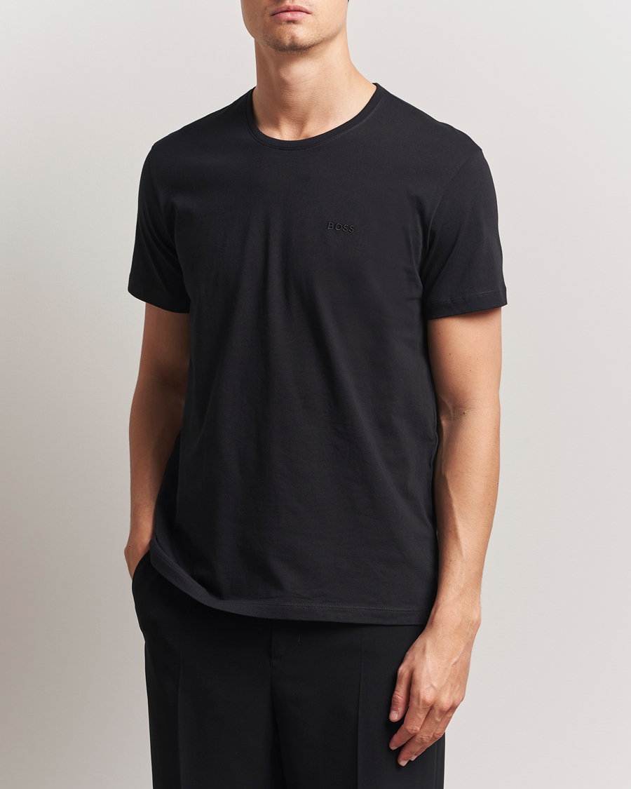 Uomini | T-shirt | BOSS BLACK | 2-Pack Relaxed Fit Crew Neck T-Shirt Black