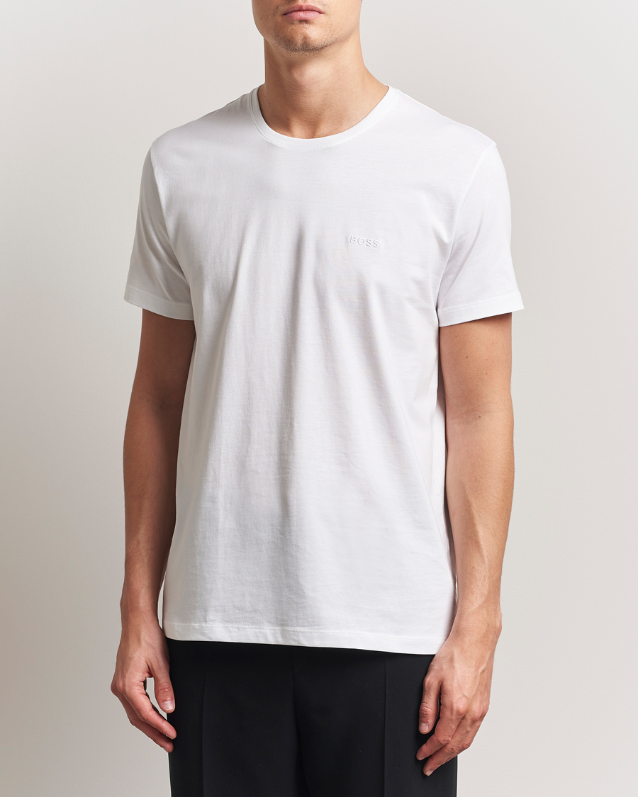 Uomini | T-shirt | BOSS BLACK | 2-Pack Relaxed Fit Crew Neck T-Shirt White