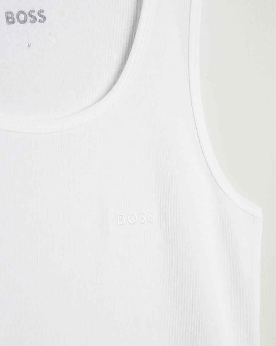 Uomini | T-shirt | BOSS BLACK | 3-Pack Ribbed Tank Top White
