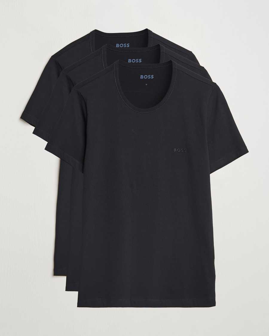 Uomini | T-shirt | BOSS BLACK | 3-Pack Crew Neck T-Shirt Black