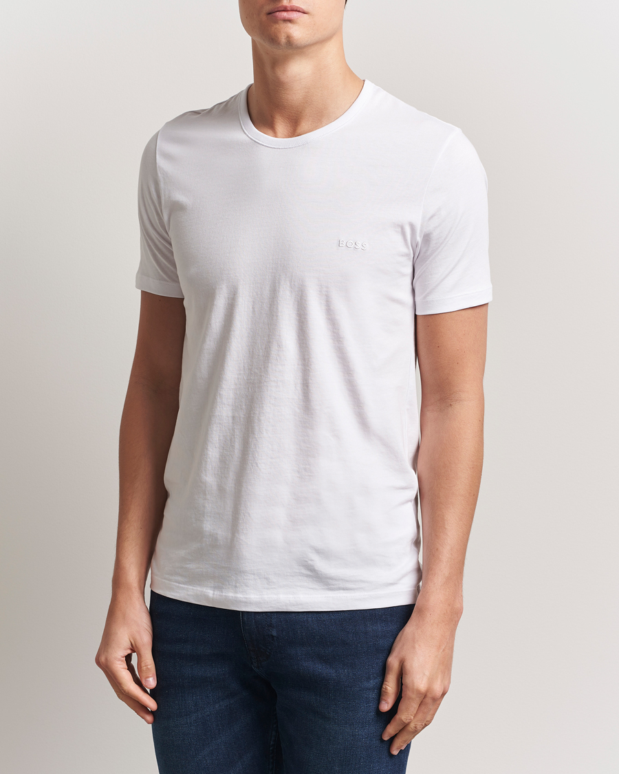 Uomini | T-shirt | BOSS BLACK | 3-Pack Crew Neck T-Shirt White