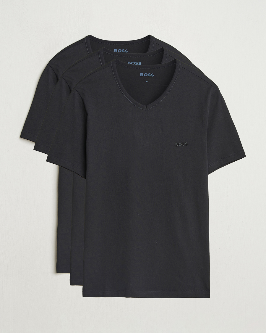Uomini | T-shirt | BOSS BLACK | 3-Pack V-Neck T-Shirt Black