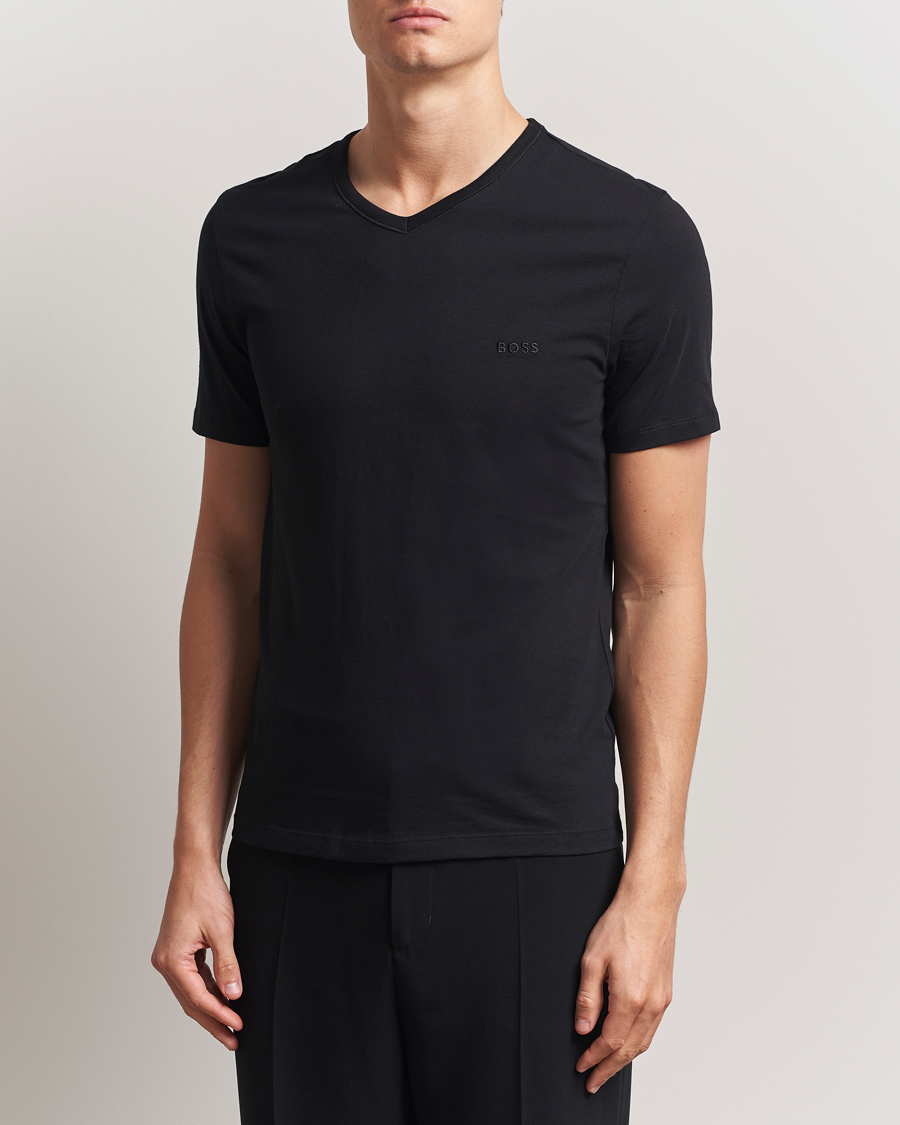 Uomini | T-shirt | BOSS BLACK | 3-Pack V-Neck T-Shirt Black