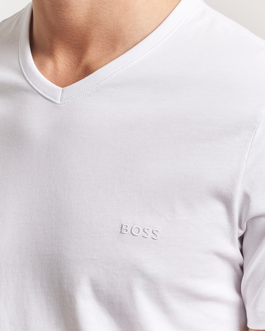 Uomini | T-shirt | BOSS BLACK | 3-Pack V-Neck T-Shirt White