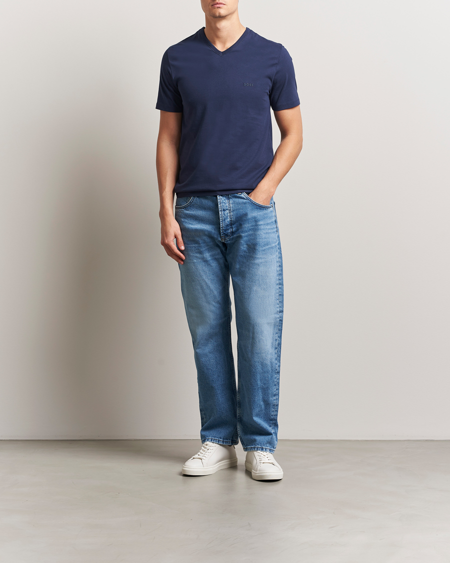 Uomini | T-shirt | BOSS BLACK | 3-Pack V-Neck T-Shirt Black/Blue/Grey