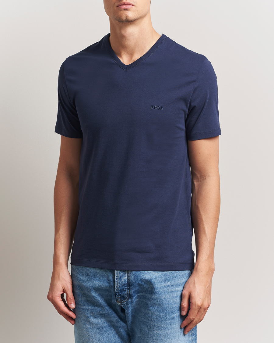 Uomini | T-shirt | BOSS BLACK | 3-Pack V-Neck T-Shirt Black/Blue/Grey