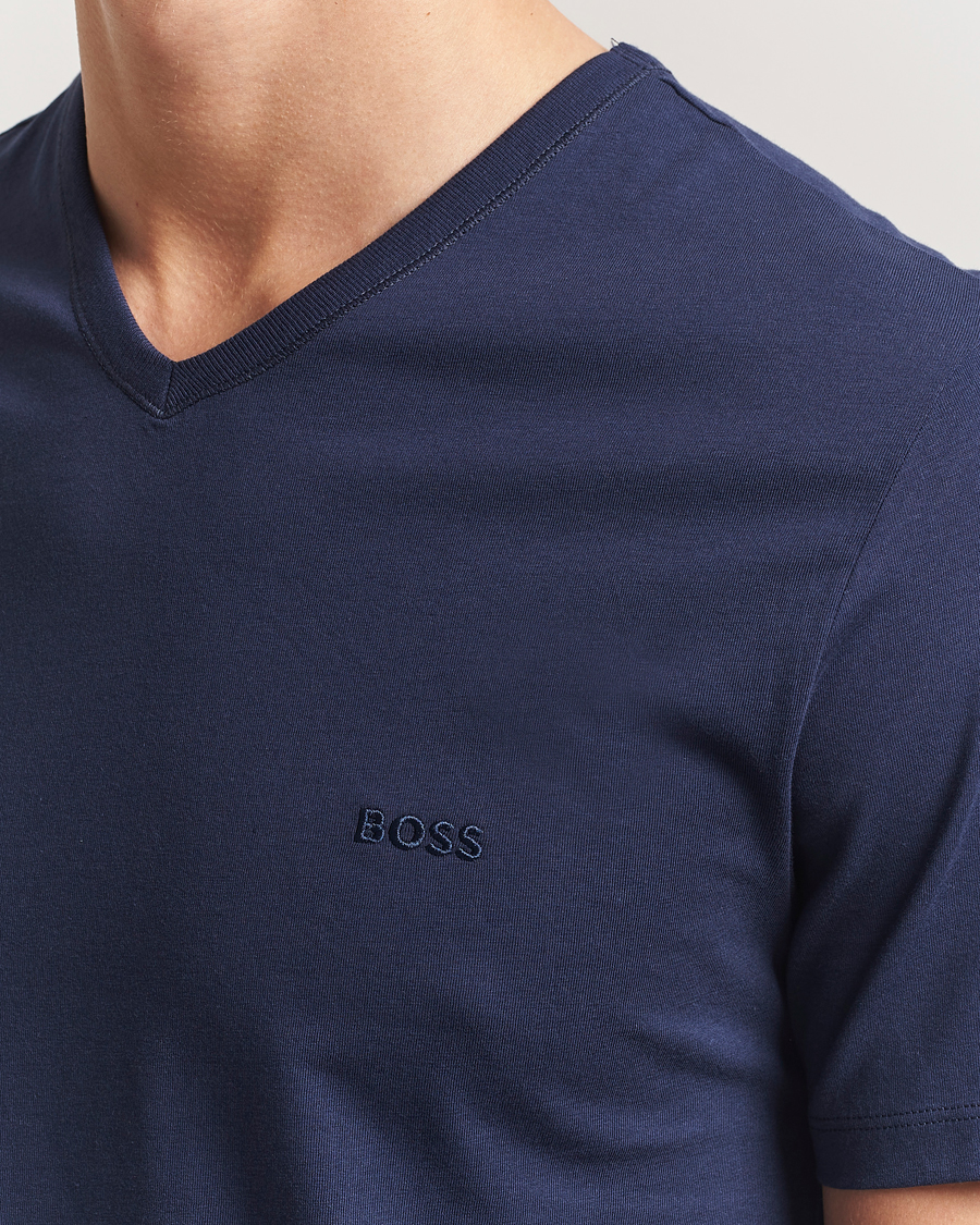 Uomini | T-shirt | BOSS BLACK | 3-Pack V-Neck T-Shirt Black/Blue/Grey