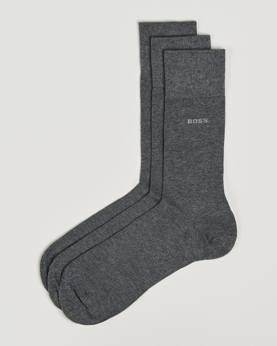 Uomini | Biancheria intima | BOSS BLACK | 3-Pack RS Uni Socks Medium Grey