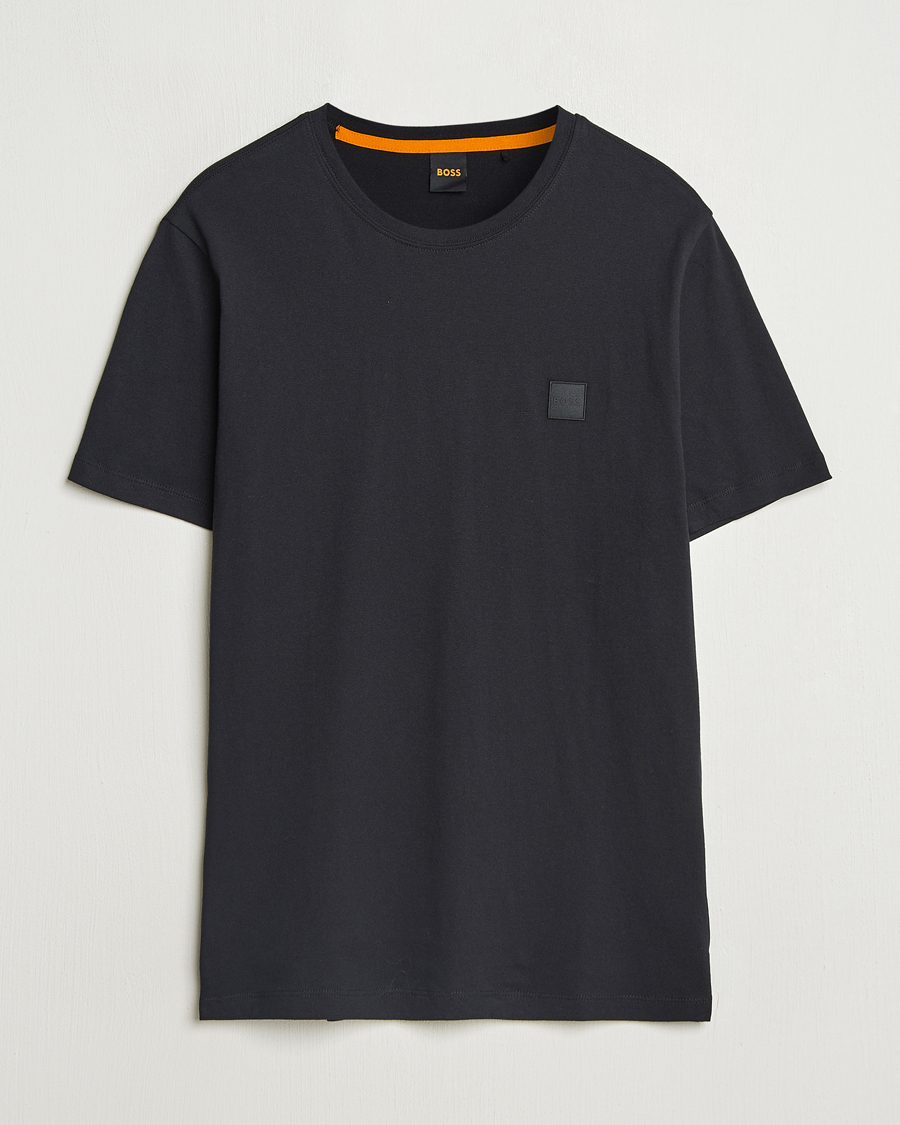Uomini | T-shirt | BOSS ORANGE | Tales Logo Crew Neck T-Shirt Black