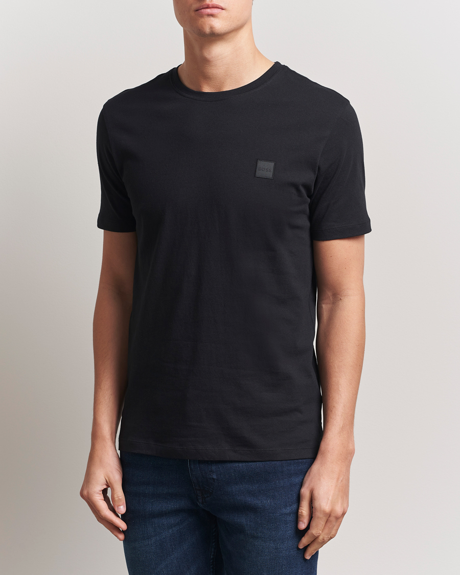 Uomini | T-shirt | BOSS ORANGE | Tales Logo Crew Neck T-Shirt Black