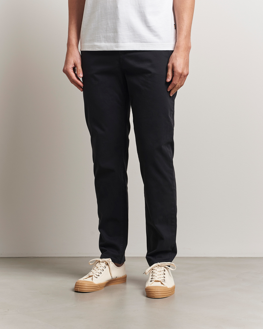 Uomini | Pantaloni | BOSS ORANGE | Tapered Fit Cotton Chinos Black