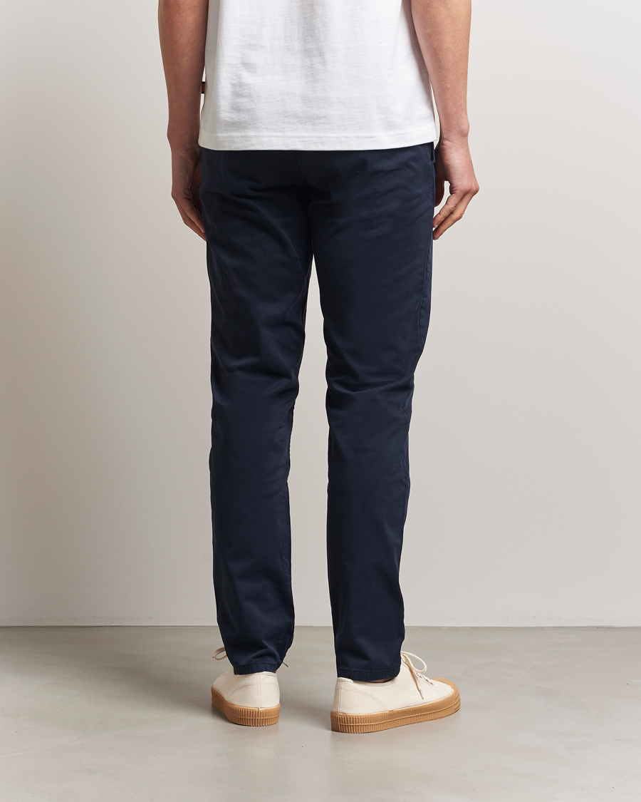 Uomini | Pantaloni | BOSS ORANGE | Tapered Fit Cotton Chinos Dark Blue