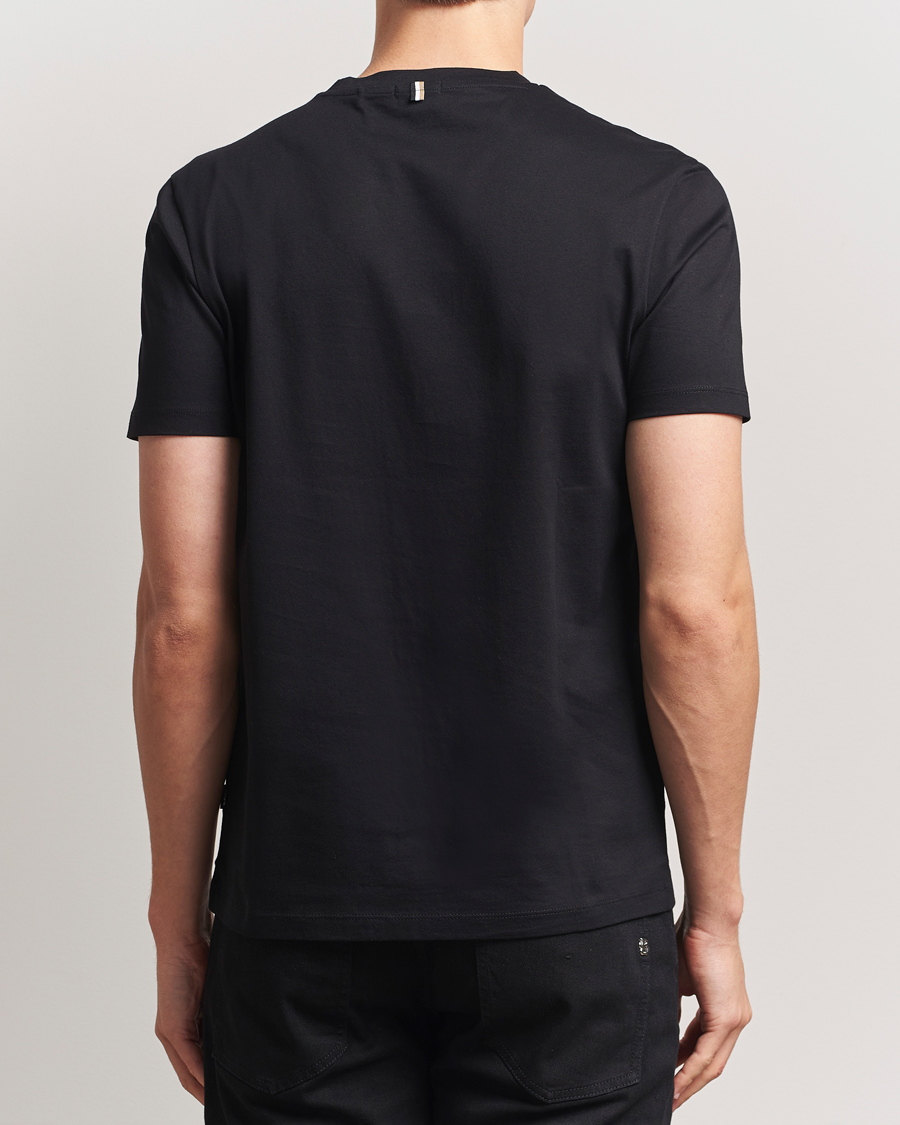 Uomini | T-shirt | BOSS BLACK | Tessler Mercerized Crew Neck T-Shirt Black