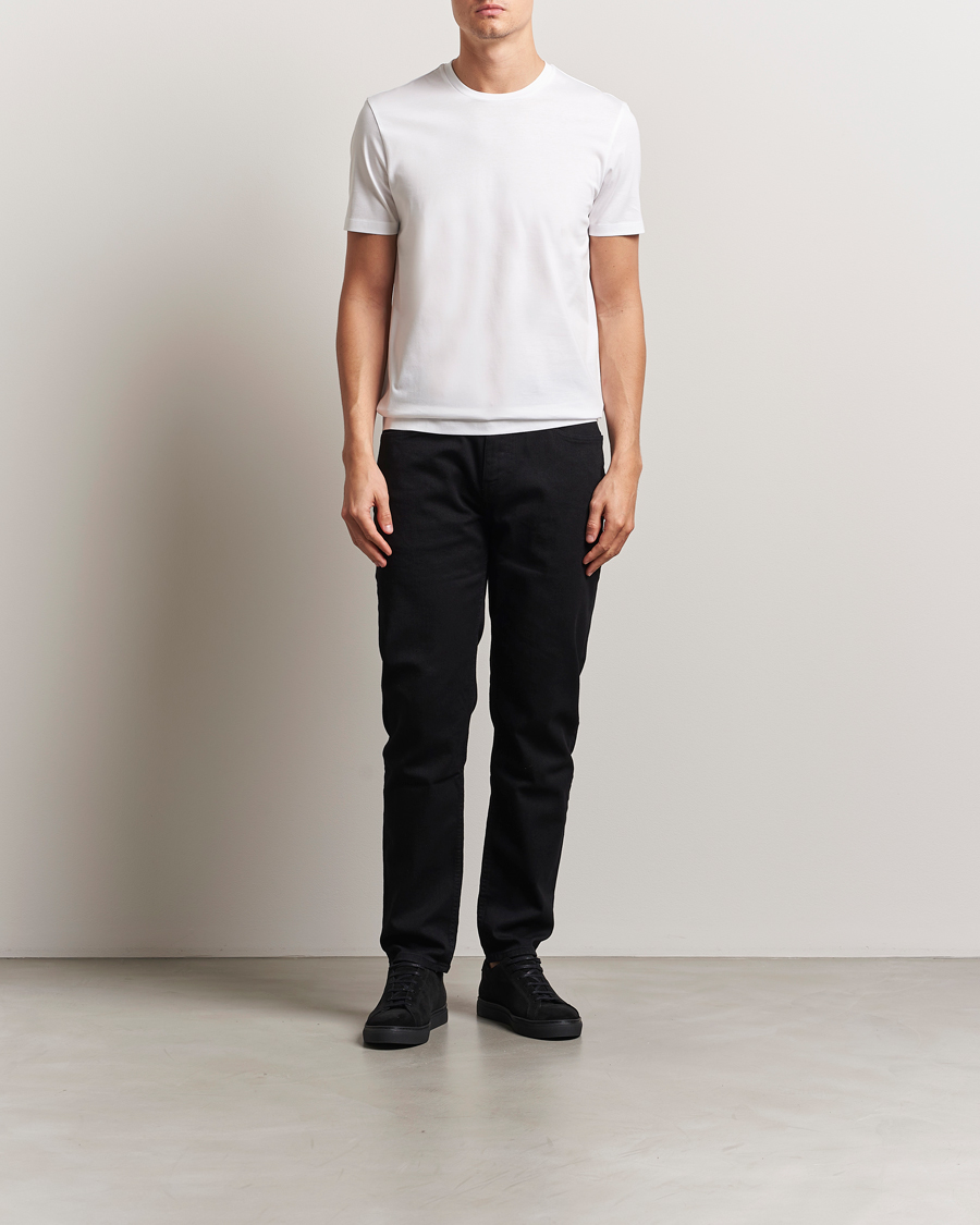 Uomini | T-shirt | BOSS BLACK | Tessler Mercerized Crew Neck T-Shirt White
