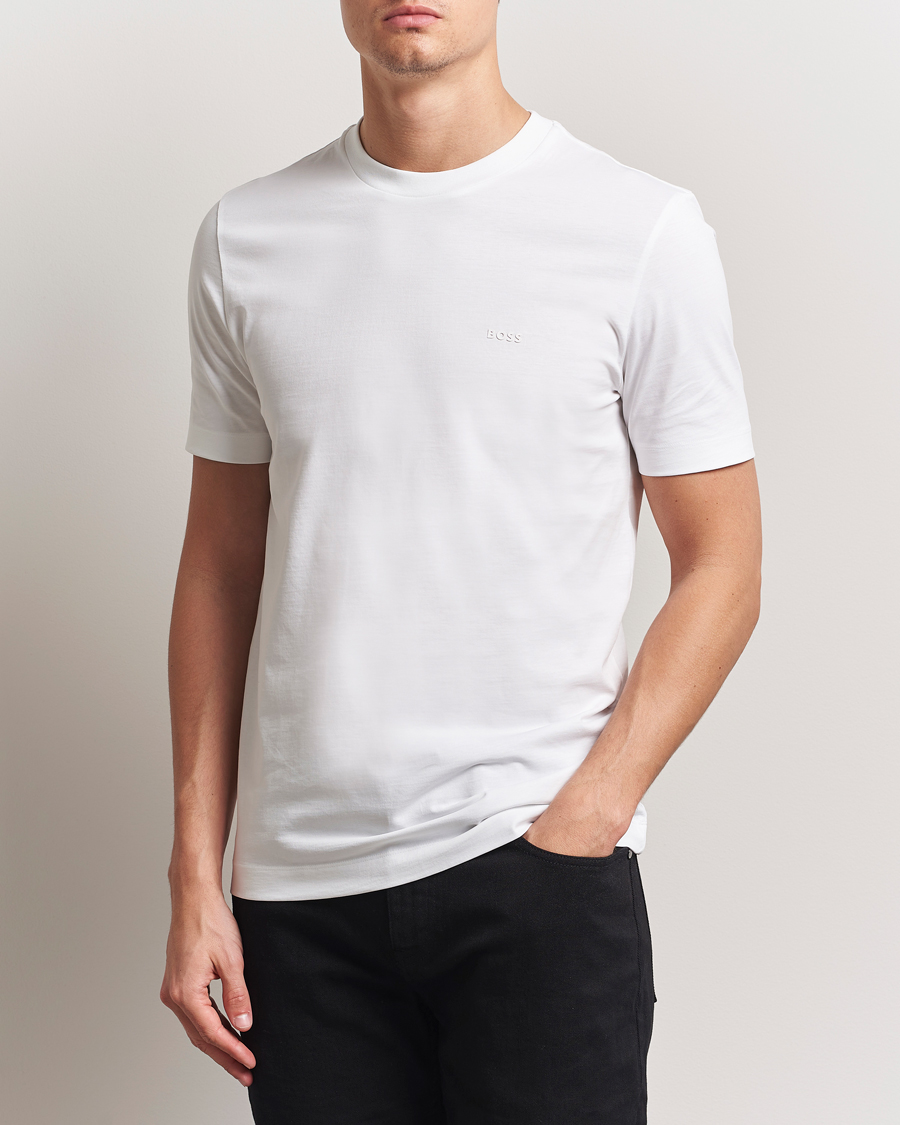 Uomini | T-shirt | BOSS BLACK | Thompson Crew Neck T-Shirt White