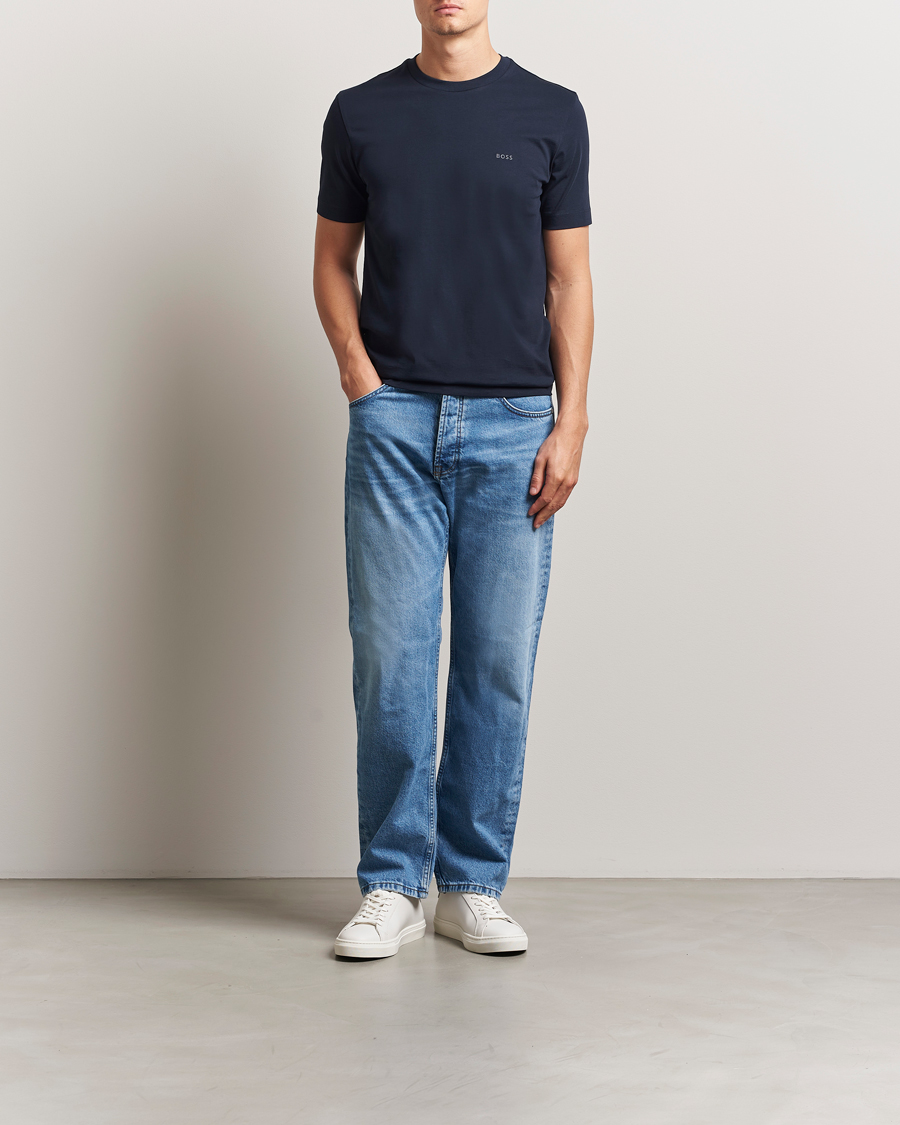 Uomini | T-shirt | BOSS BLACK | Thompson Crew Neck T-Shirt Dark Blue