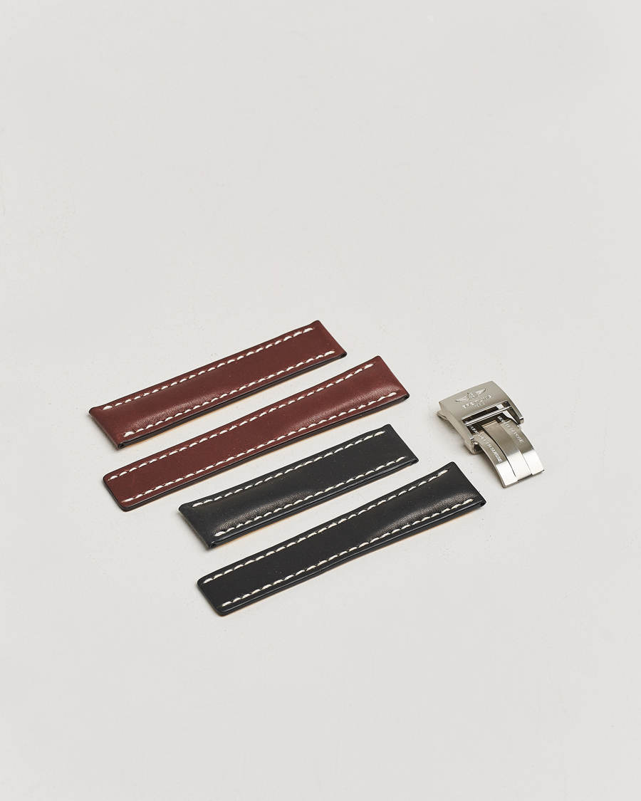 Uomini | Pre-owned Accessori | Breitling Pre-Owned | Breitling Deployment Clasp - 2 Leather 22mm