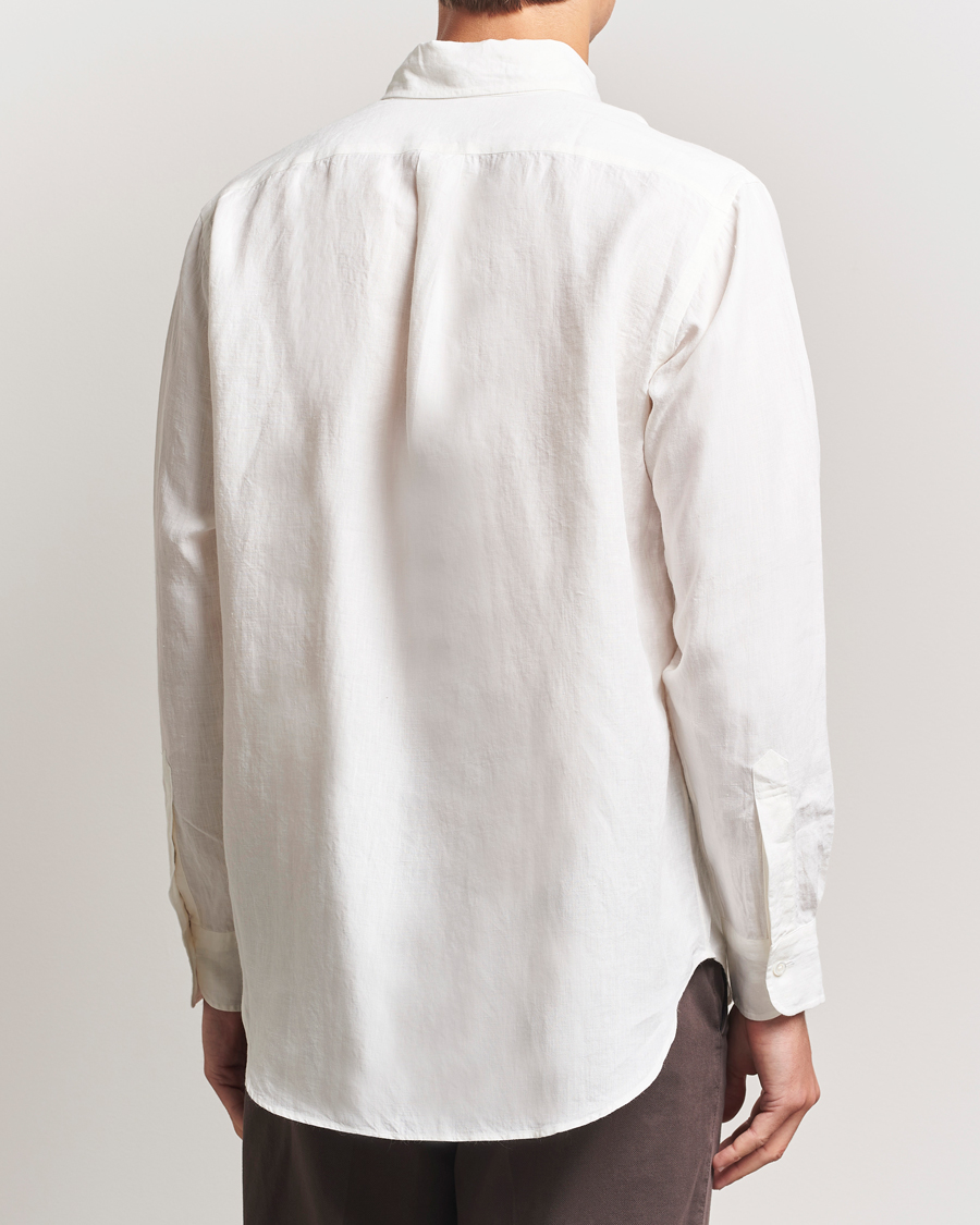 Uomini | Camicie | Kamakura Shirts | Linen Ametora Shirt White
