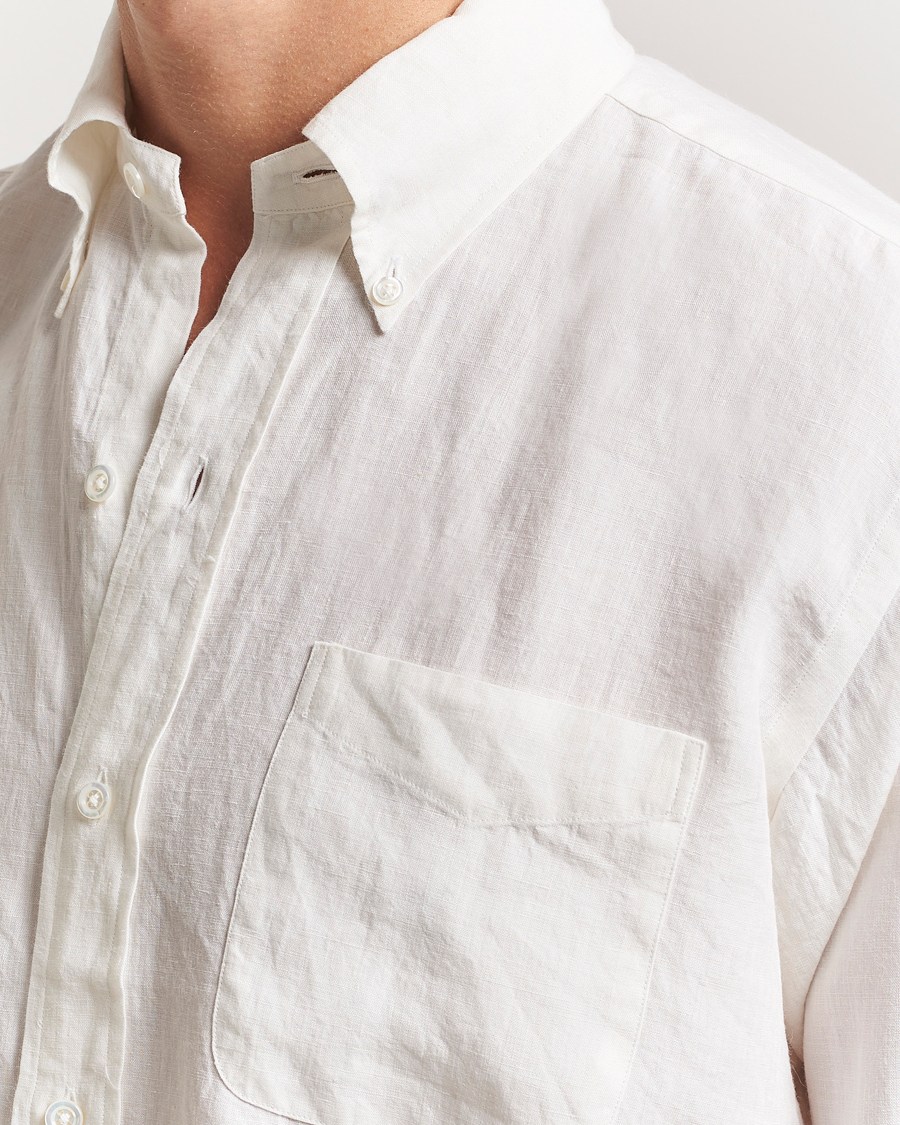 Uomini | Camicie | Kamakura Shirts | Linen Ametora Shirt White