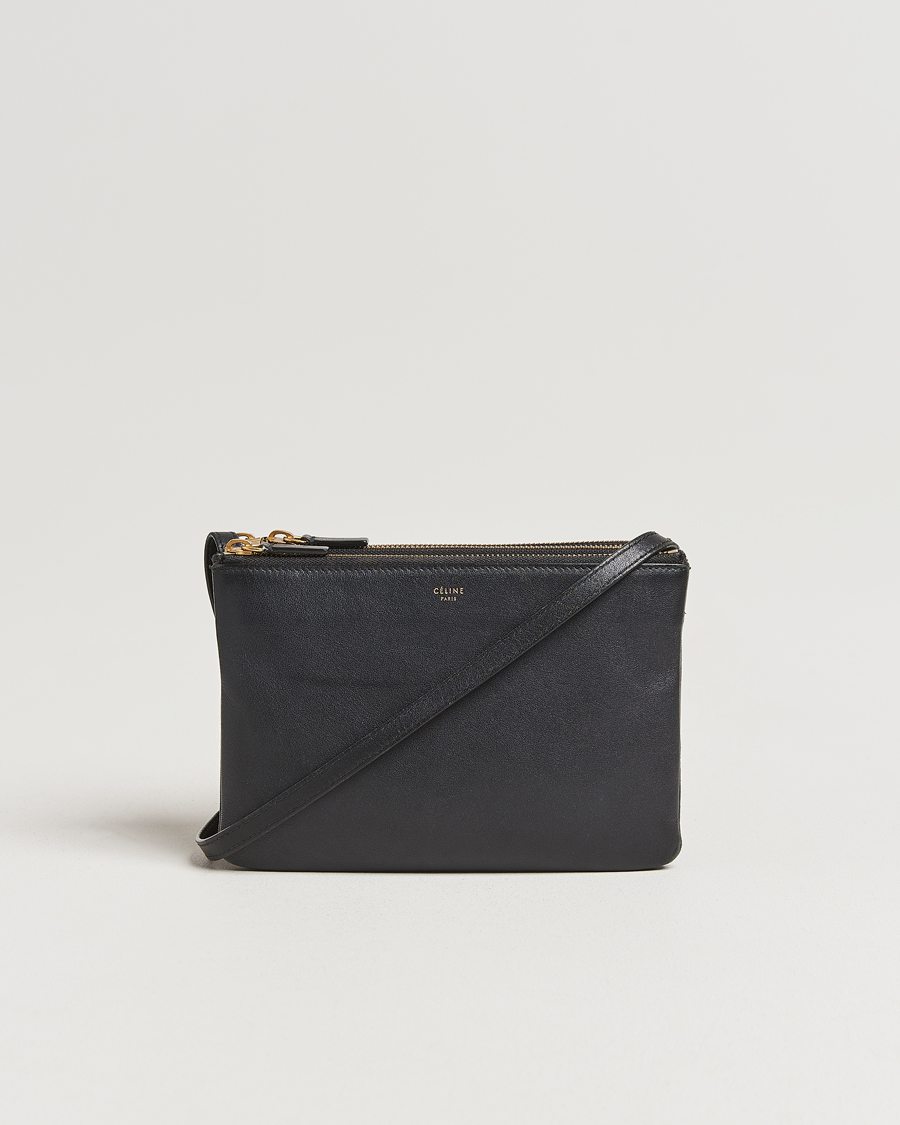 Uomini | Celine Pre-Owned Trio Bag Small Leather Black | Celine Pre-Owned | Trio Bag Small Leather Black