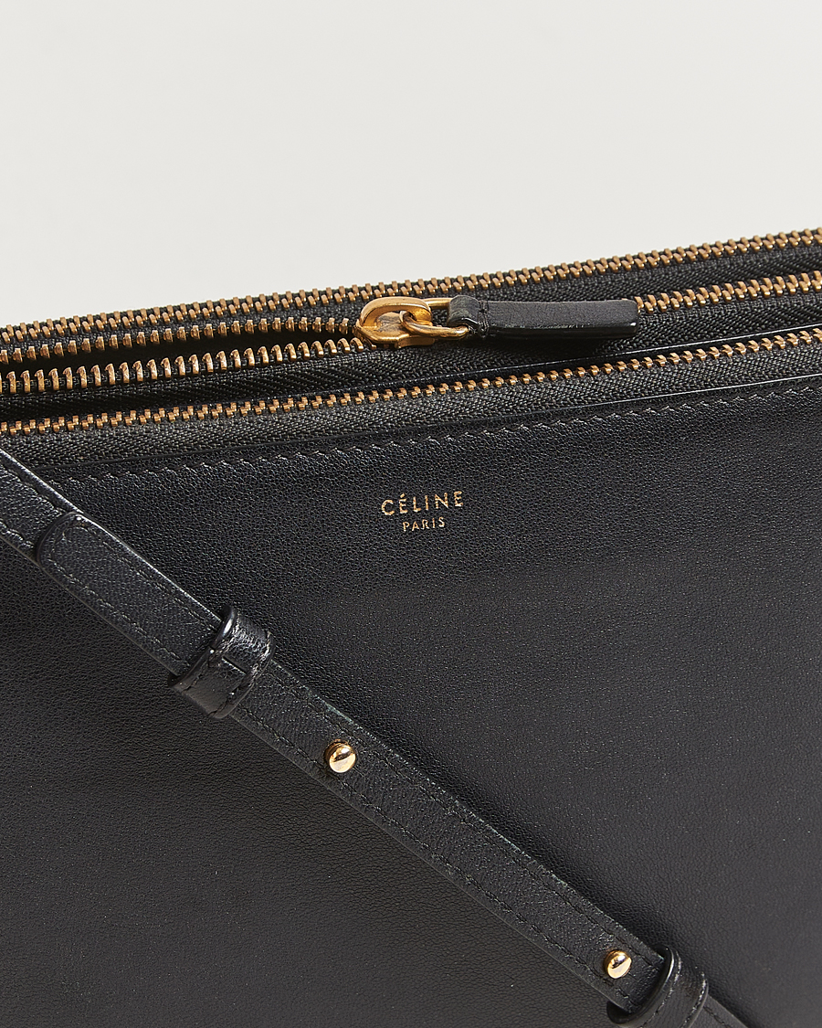 Uomini | Celine Pre-Owned Trio Bag Small Leather Black | Celine Pre-Owned | Trio Bag Small Leather Black