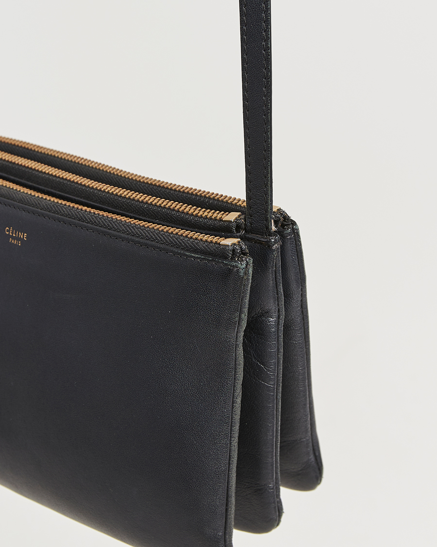 Uomini | Celine Pre-Owned Trio Bag Small Leather Black | Celine Pre-Owned | Trio Bag Small Leather Black