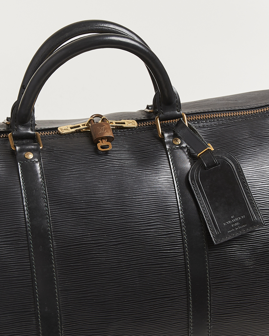 Uomini | Louis Vuitton Pre-Owned Keepall 60 Epi Leather Black | Louis Vuitton Pre-Owned | Keepall 60 Epi Leather Black