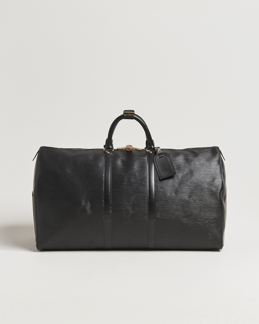 Uomini | Louis Vuitton Pre-Owned Keepall 55 Epi Leather Black | Louis Vuitton Pre-Owned | Keepall 55 Epi Leather Black