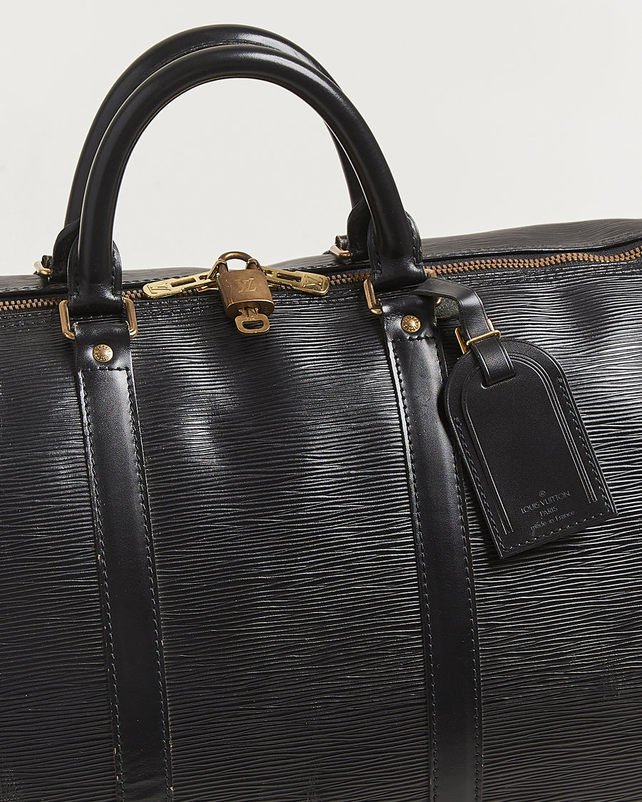Uomini | Louis Vuitton Pre-Owned Keepall 55 Epi Leather Black | Louis Vuitton Pre-Owned | Keepall 55 Epi Leather Black