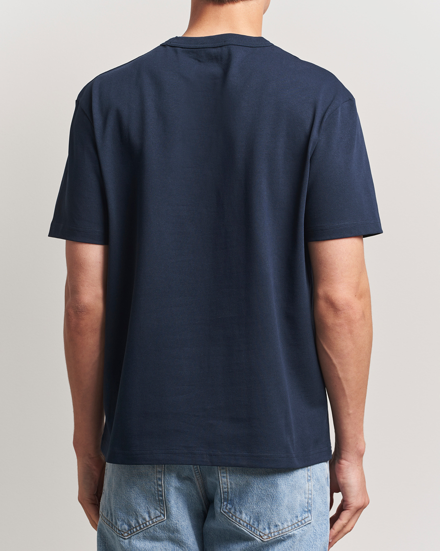 Uomini | T-shirt | A.P.C. | Boxy Fit Petit VPC T-Shirt Dark Navy/Ecru