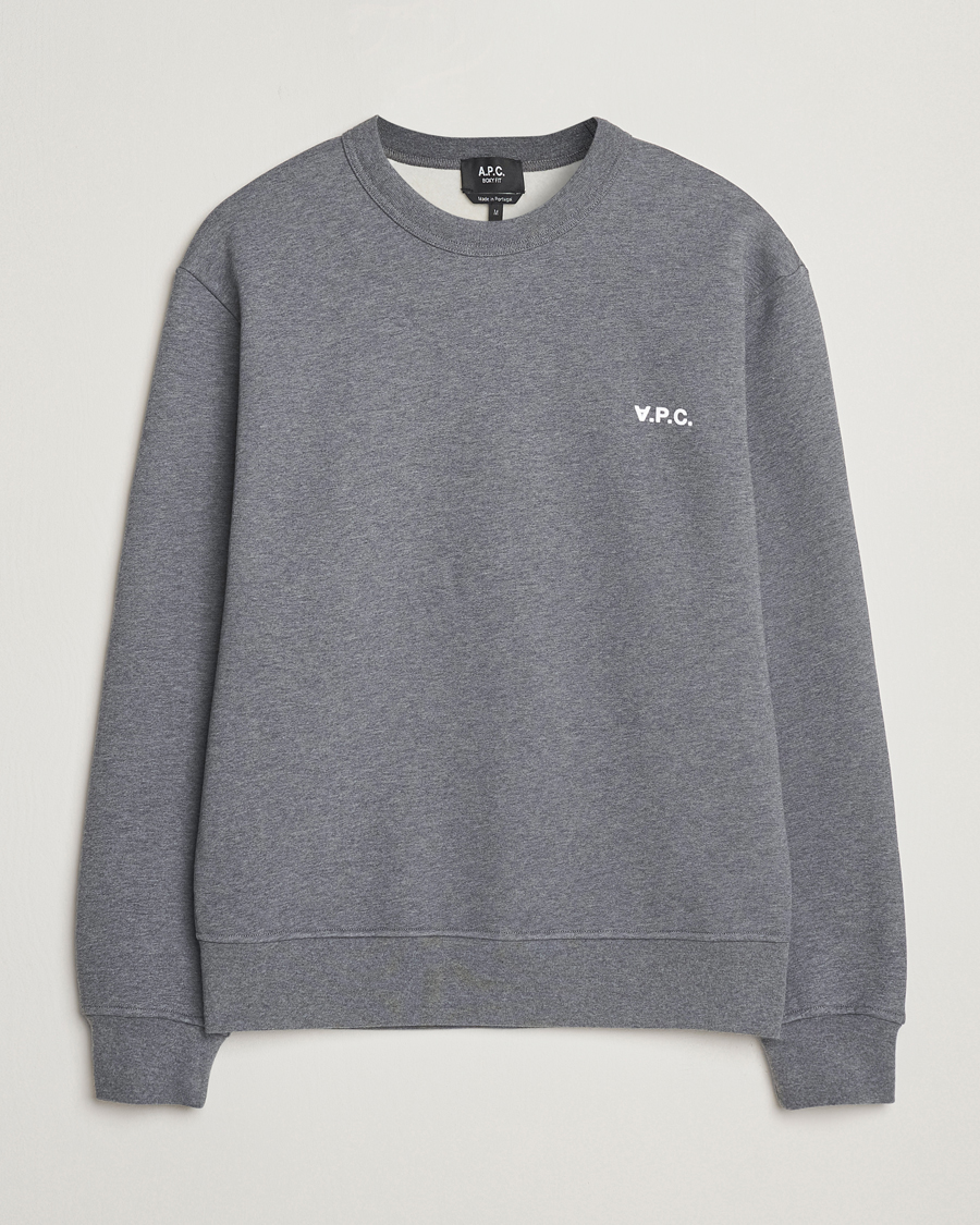 Uomini | Maglieria | A.P.C. | Boxy Fit Petit VPC Sweatshirt Anthracite/White