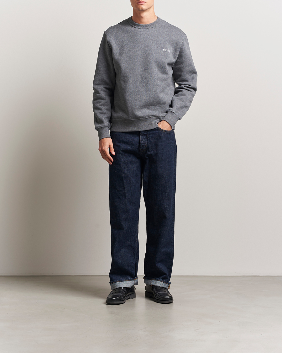 Uomini | Maglieria | A.P.C. | Boxy Fit Petit VPC Sweatshirt Anthracite/White