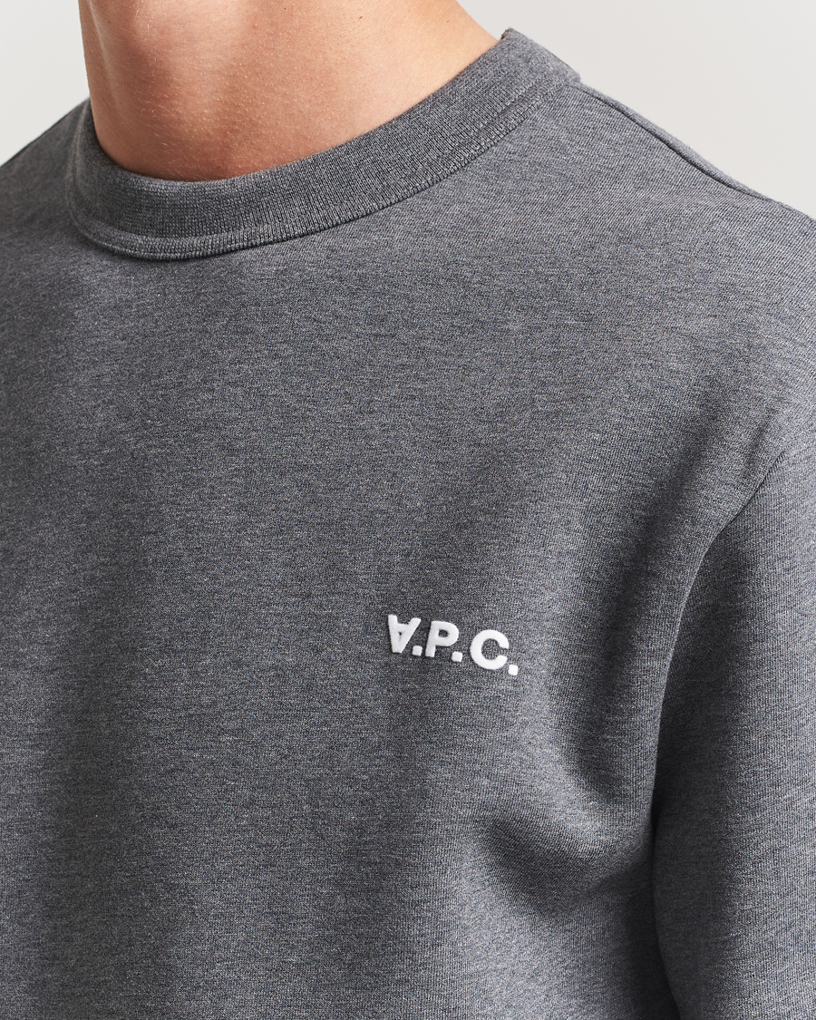 Uomini | Maglieria | A.P.C. | Boxy Fit Petit VPC Sweatshirt Anthracite/White