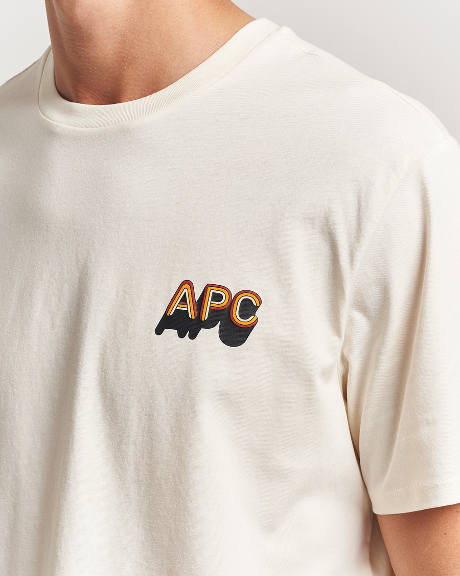 Uomini | T-shirt | A.P.C. | 70's Logo T-Shirt Ecru