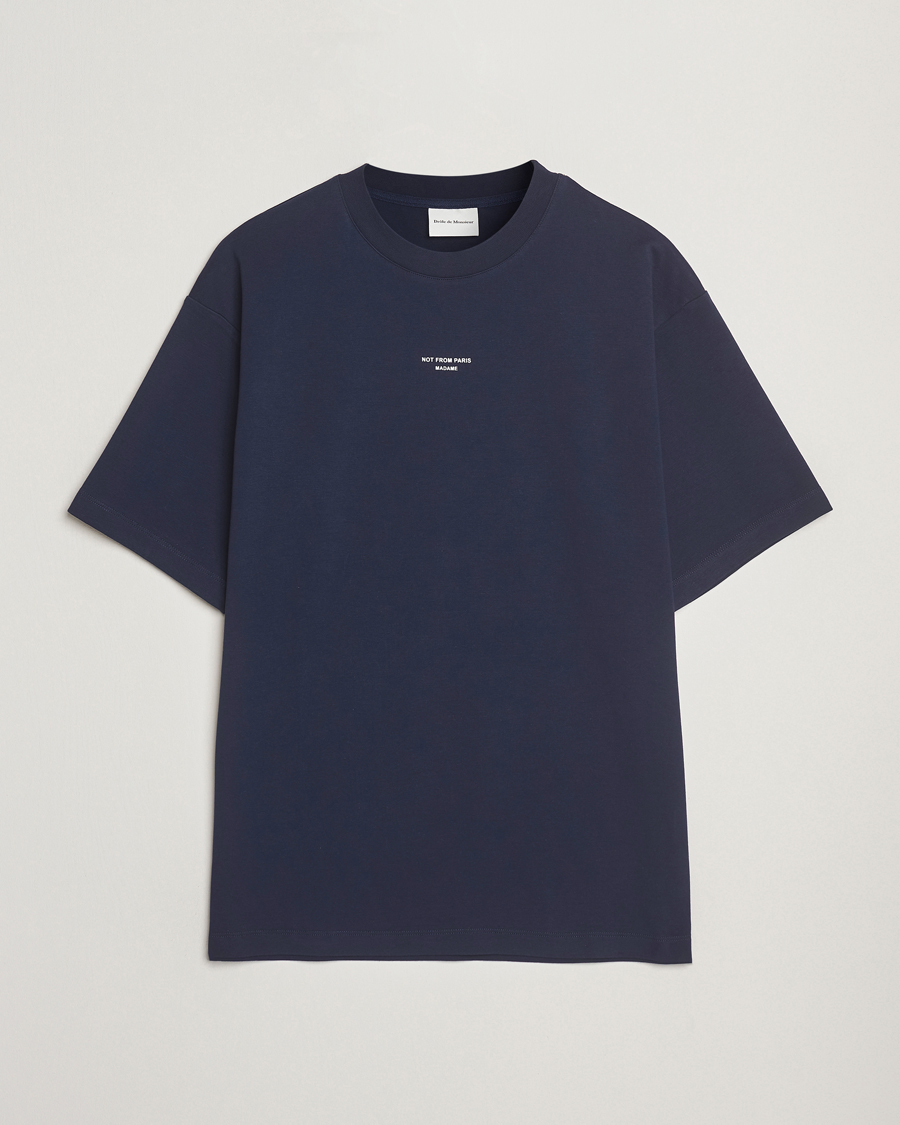 Uomini | T-shirt | Drôle de Monsieur | Classic Slogan T-Shirt Navy