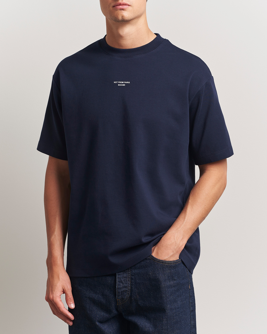 Uomini | T-shirt | Drôle de Monsieur | Classic Slogan T-Shirt Navy