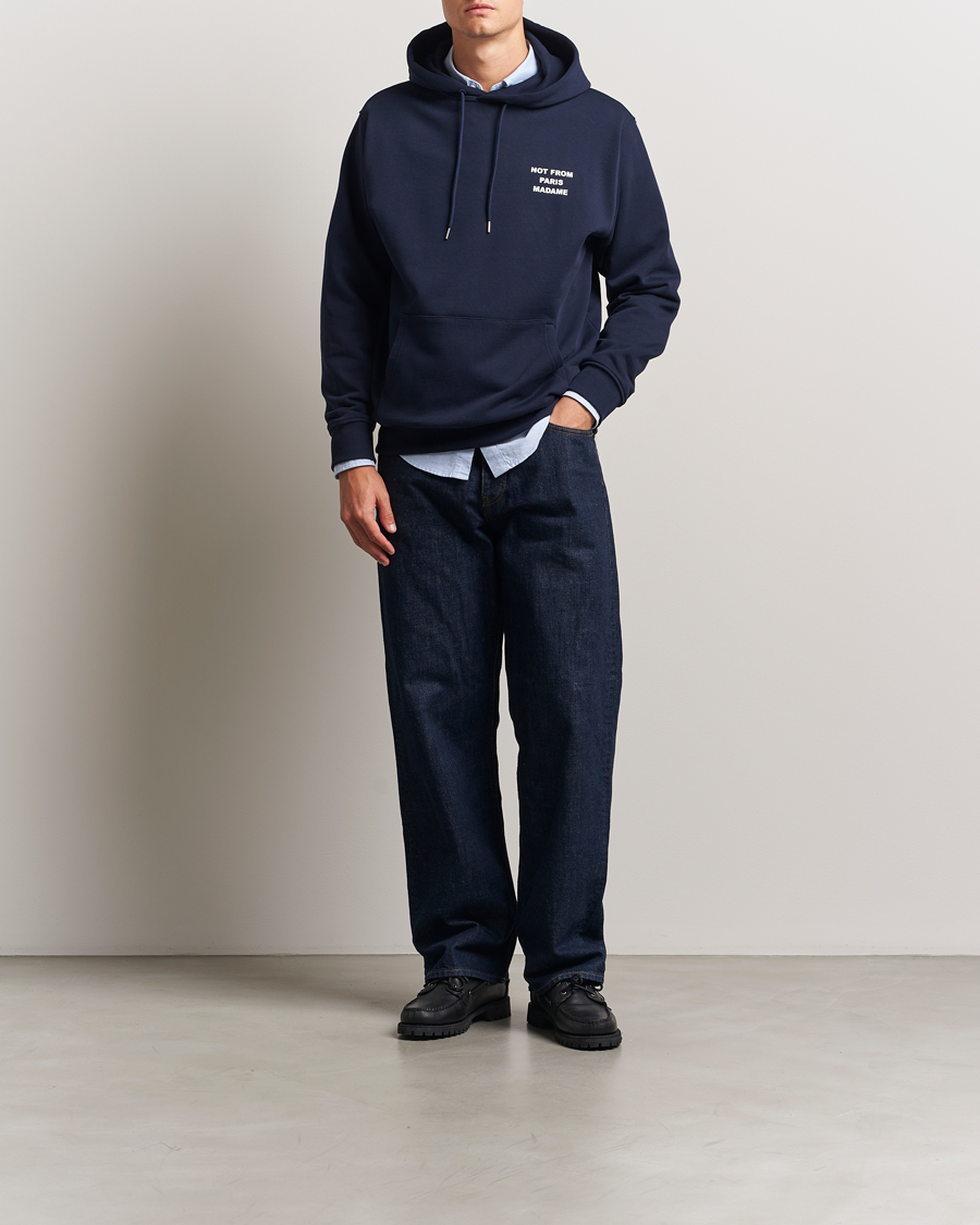 Uomini | Maglieria | Drôle de Monsieur | Slogan Hoodie Navy