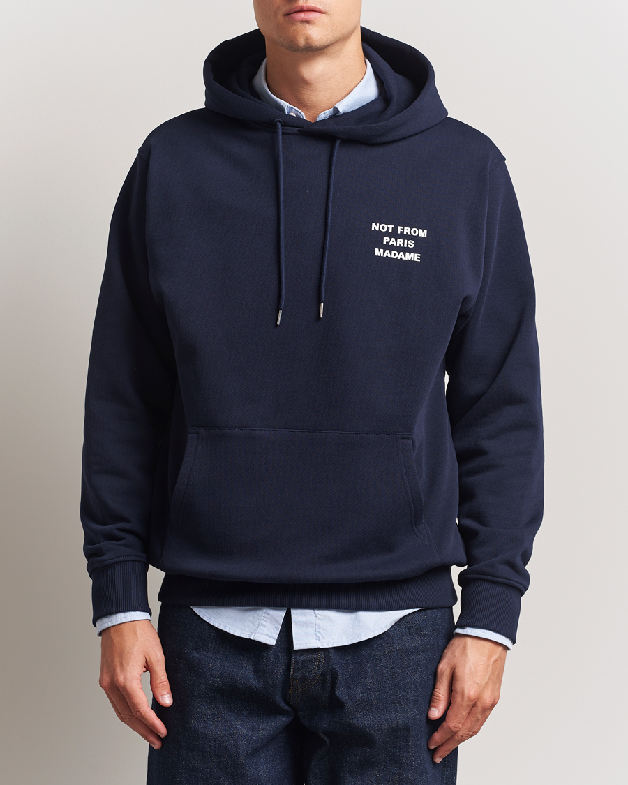 Uomini | Maglieria | Drôle de Monsieur | Slogan Hoodie Navy