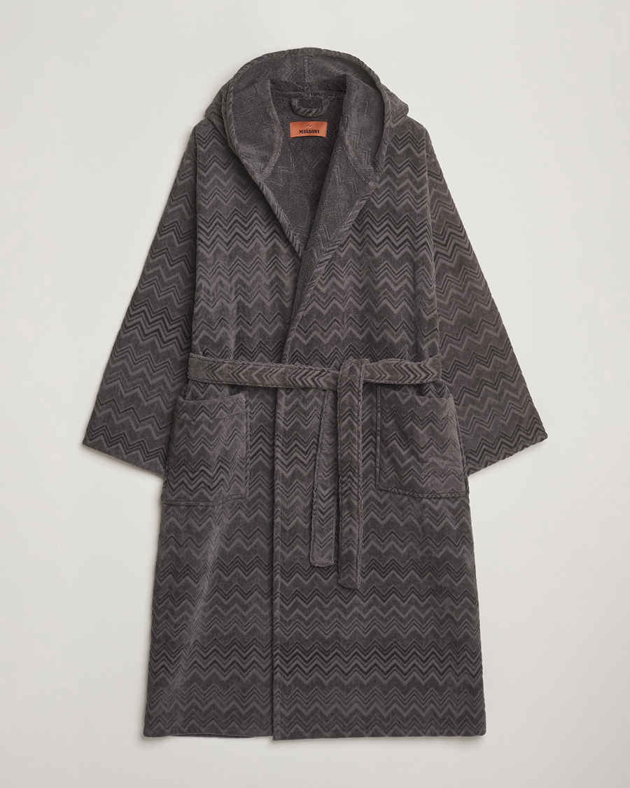 Uomini | Missoni Home Chalk Bathrobe Anthracite Grey | Missoni Home | Chalk Bathrobe Anthracite Grey