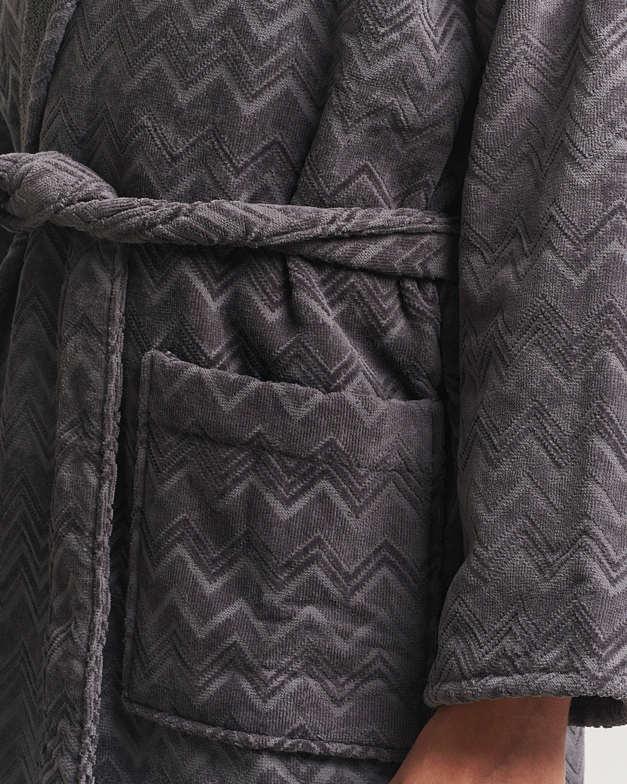 Uomini | Missoni Home Chalk Bathrobe Anthracite Grey | Missoni Home | Chalk Bathrobe Anthracite Grey
