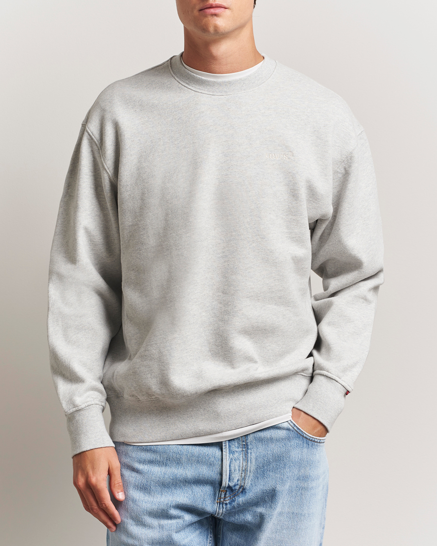 Uomini | Maglieria | Levi's | Authentic Crew Neck Sweatshirt Light Grey Heather