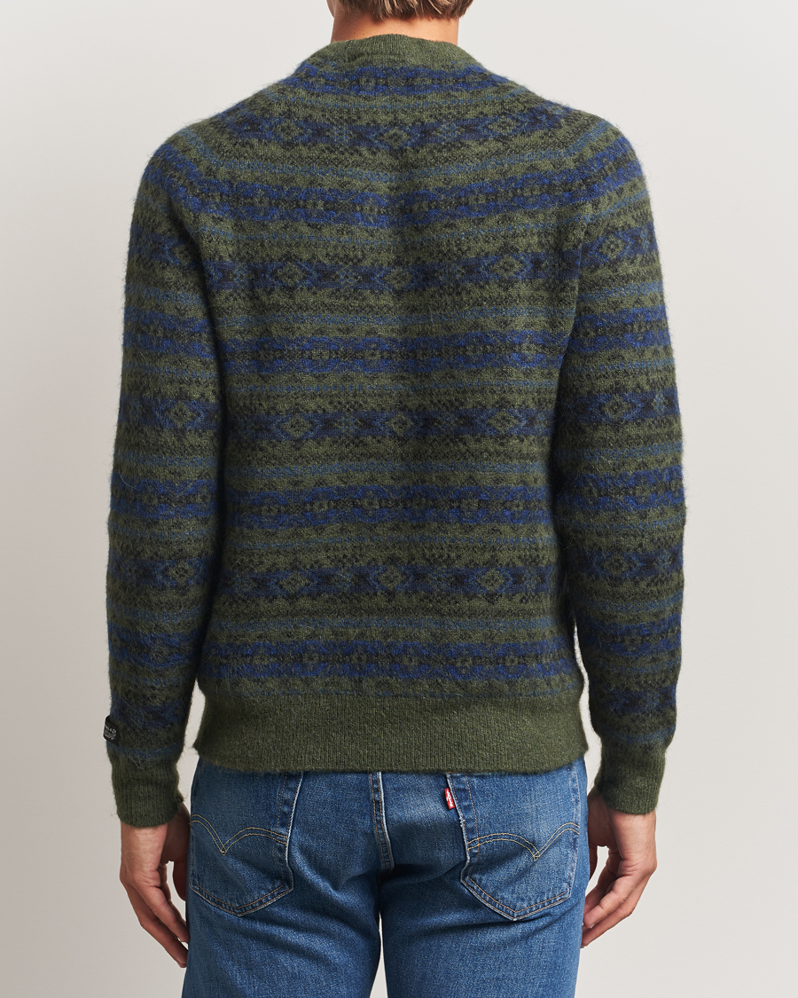 Uomini | Maglieria | Levi's | Presidio Raglan Knitted Fairisle Sweater Dark Green