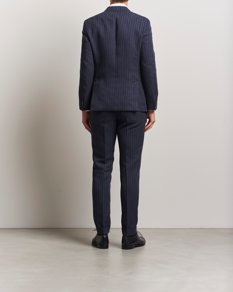 Uomini | Abiti | BOSS BLACK | Huge Double Breasted Pinstriped Suit Dark Blue