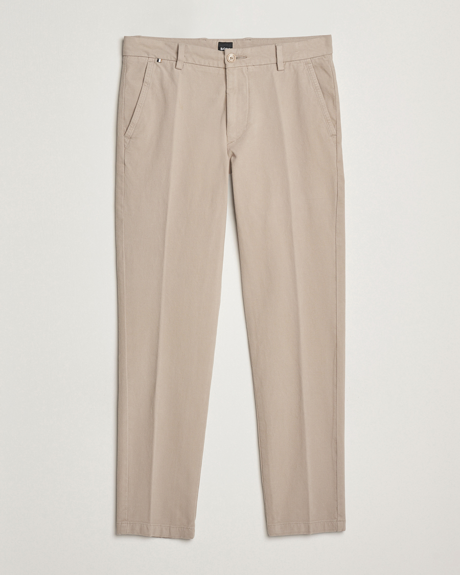Uomini | Pantaloni | BOSS BLACK | Kaiton Structured Chinos Open Beige